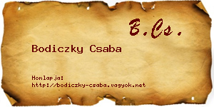 Bodiczky Csaba névjegykártya
